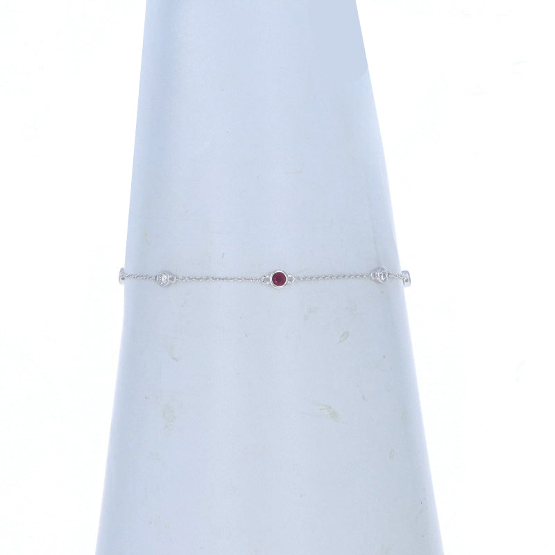 .27ctw Ruby and Diamond Bracelet White Gold