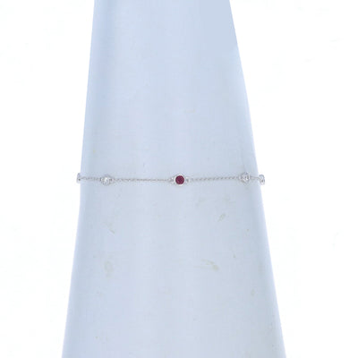 .27ctw Ruby and Diamond Bracelet White Gold