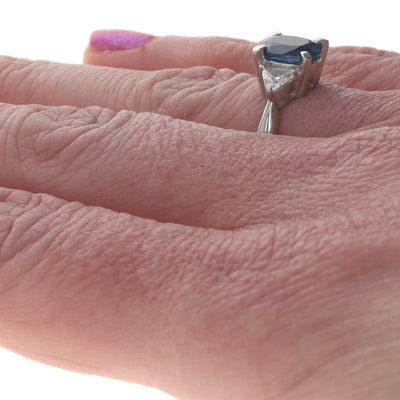 2.55ctw Sapphire and Diamond Women's Ring Platinum