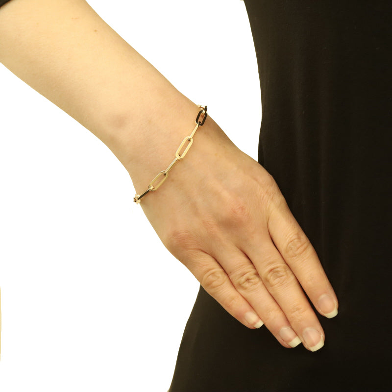 Paperclip Bracelet Yellow Gold