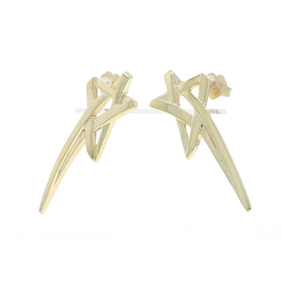Tiffany & Co. Paloma Picasso Graffiti Women's Earrings Yellow Gold