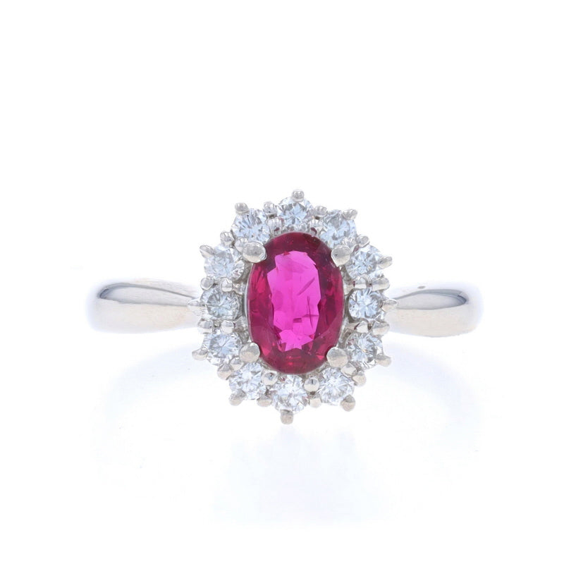 1.08ctw Ruby and Diamond Ring Platinum