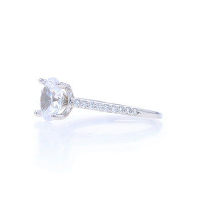 .20ctw Cubic Zirconia (placeholder) and Diamond Ring White Gold