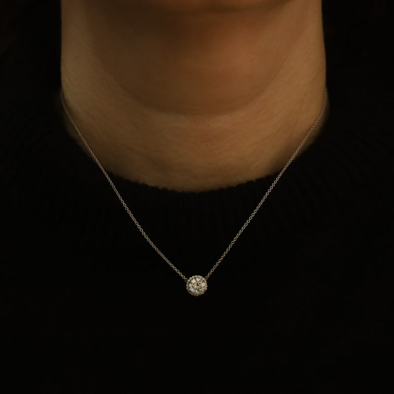 1.40ctw Diamond and Diamond Pendant Necklace White Gold