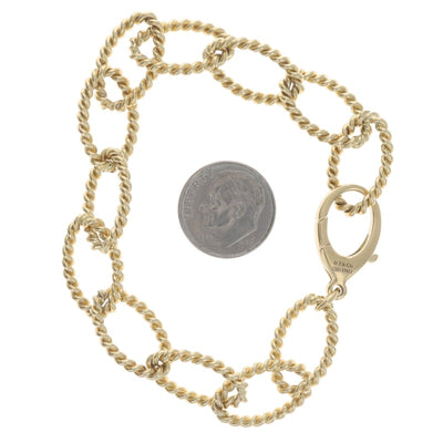 Tiffany & Co. Oval Link Twist Women's Bracelet Yellow Gold