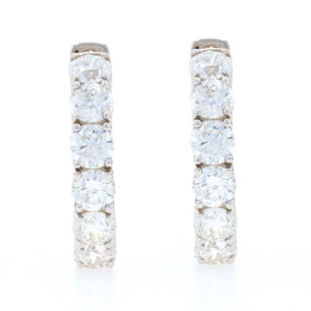 6.04ctw Diamond Earrings White Gold