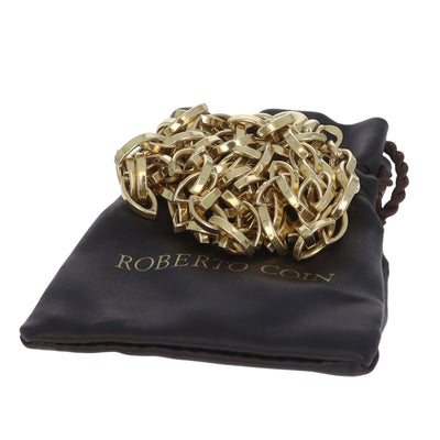 Roberto Coin Almond Link 22" Necklace Ruby Marquise Link Chain Necklace Yellow Gold