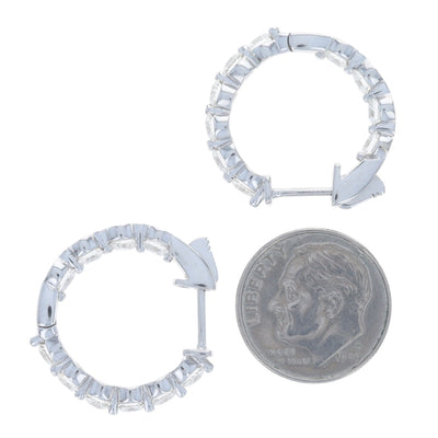 2.90ctw Diamond Earrings White Gold