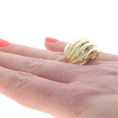 David Yurman Sculpted Cable Dome Band Yellow Gold