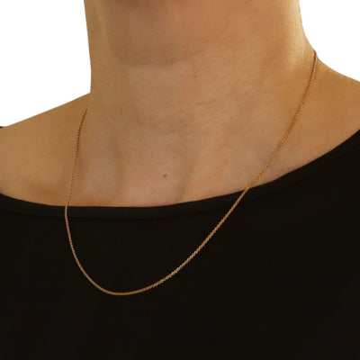 Cable Chain Necklace Yellow Gold