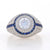 Beverly K 2.01ctw Cubic Zirconia Placeholder and Sapphire Ring White Gold