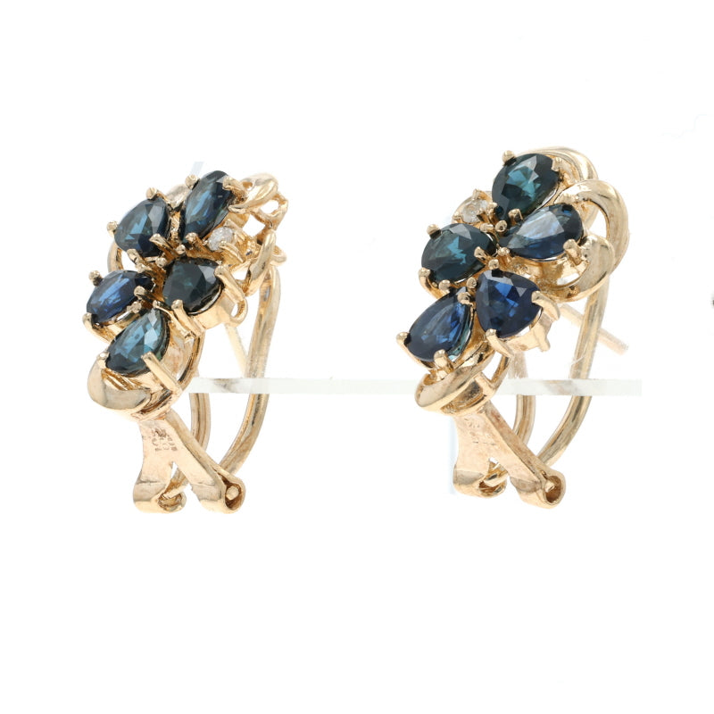 Stephen Webster Classic Thorn 4.04ctw Sapphire and Diamond Earrings Yellow Gold