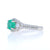 1.46ctw Emerald and Diamond Ring White Gold