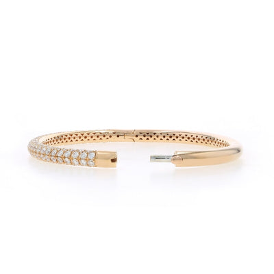 Roberto Coin Pave Bangle 4.88ctw Diamond and Ruby Women's Bracelet Rose Gold