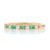 .58ctw Diamond and Emerald Band Yellow Gold
