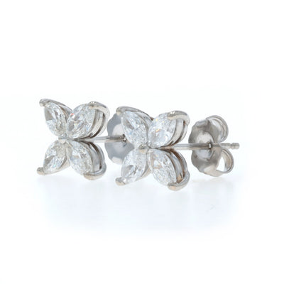 1.28ctw Diamond Earrings White Gold