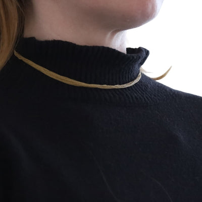 Women's Cable Chain Multi-Strand Necklace Yellow Gold