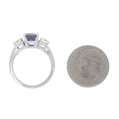 2.97ctw Sapphire and Diamond Ring White Gold