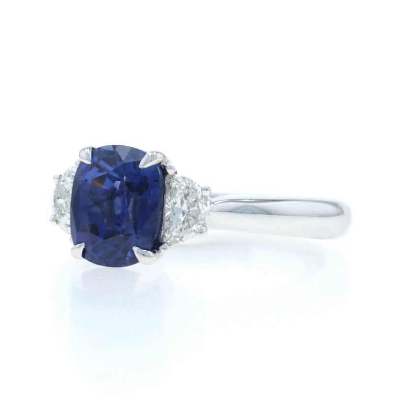2.63ctw Sapphire and Diamond Ring White Gold