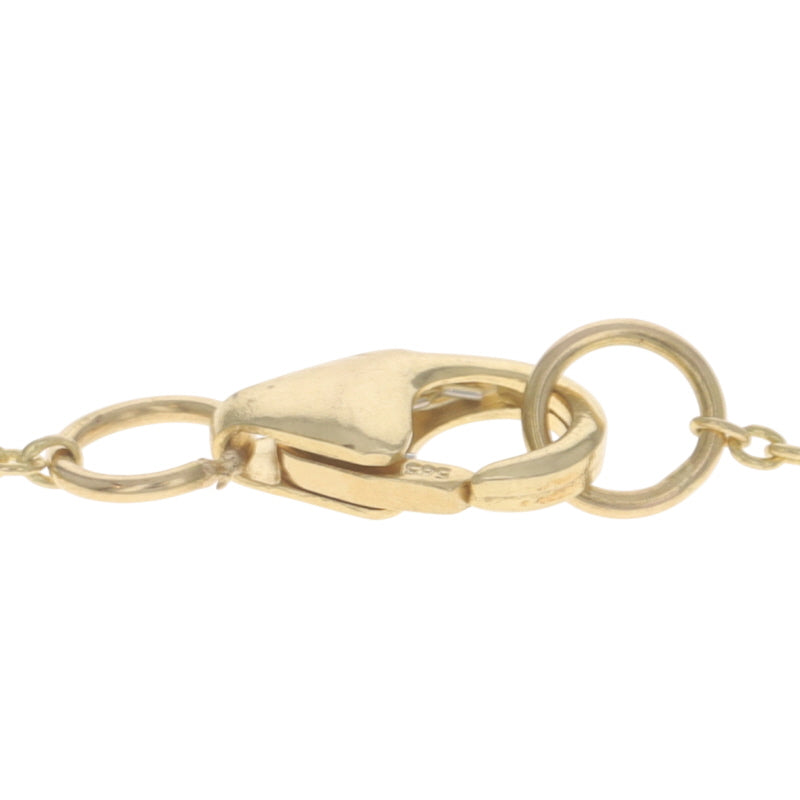 5.70ctw Mother of Pearl and Diamond Pendant Necklace Yellow Gold