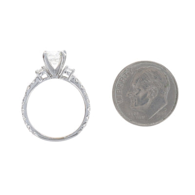 1.57ctw Diamond and Diamond Women's Ring White Gold