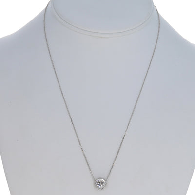 1.63ctw Diamond and Diamond Pendant Necklace White Gold