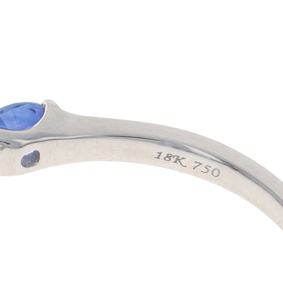1.06ctw Sapphire and Diamond Band White Gold
