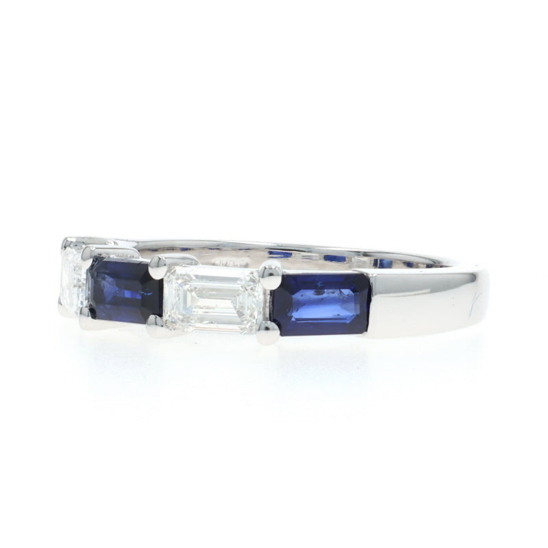 2.02ctw Diamond and Sapphire Band White Gold