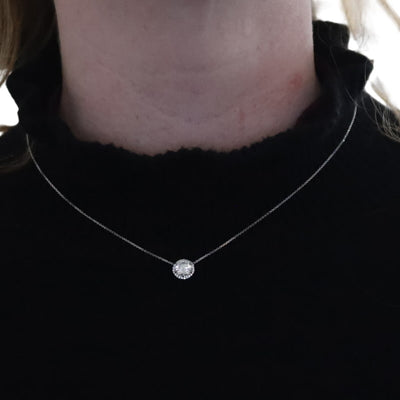 1.84ctw Diamond and Diamond Women's Necklace White Gold