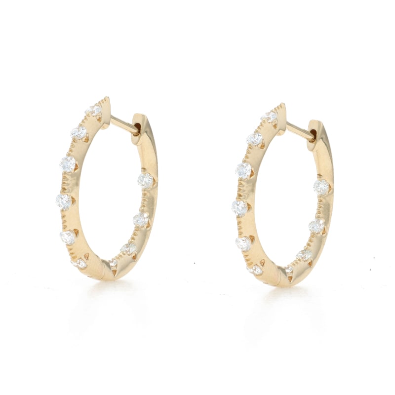 .50ctw Diamond Women's Earrings Yellow Gold