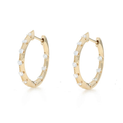 .50ctw Diamond Women's Earrings Yellow Gold