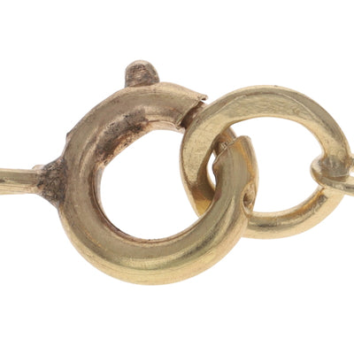 Paperclip Station Necklace Yellow Gold