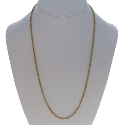Wheat Chain Necklace Yellow Gold