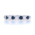 1.28ctw Sapphire and Diamond Band White Gold