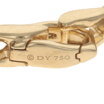 David Yurman Fluted Chain Bracelet Size L Men's Fluted Bracelet Yellow Gold