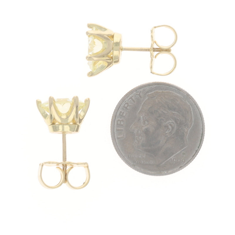 4.12ctw Diamond Earrings Yellow Gold