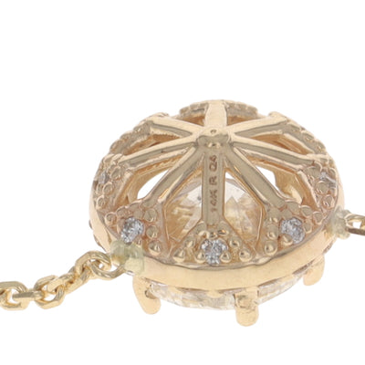 1.13ctw Diamond and Diamond Pendant Necklace Yellow Gold