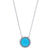 .25ctw Turquoise and Diamond Pendant Necklace White Gold