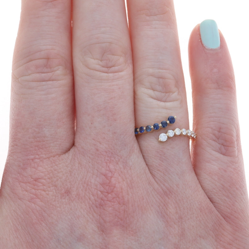 .56ctw Sapphire and Diamond Band Yellow Gold