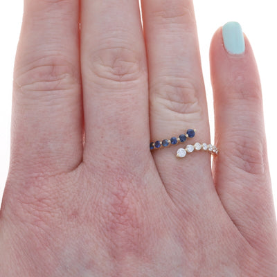 .56ctw Sapphire and Diamond Band Yellow Gold
