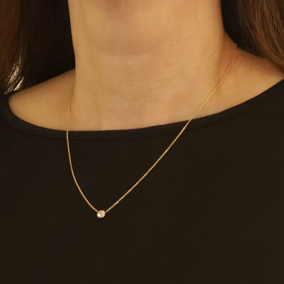 .74ct Diamond Pendant Necklace Yellow Gold