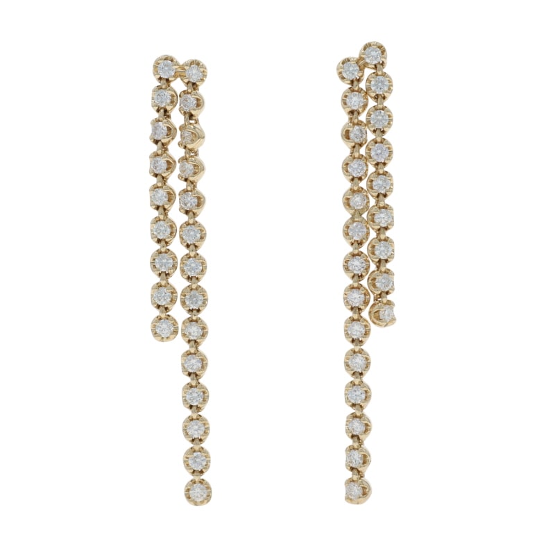 .55ctw Diamond Women's Earrings Yellow Gold