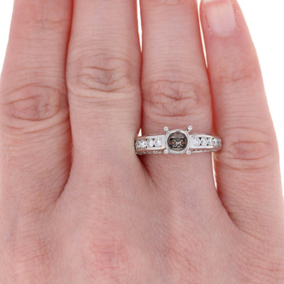 .75ctw N/A and Diamond Ring White Gold