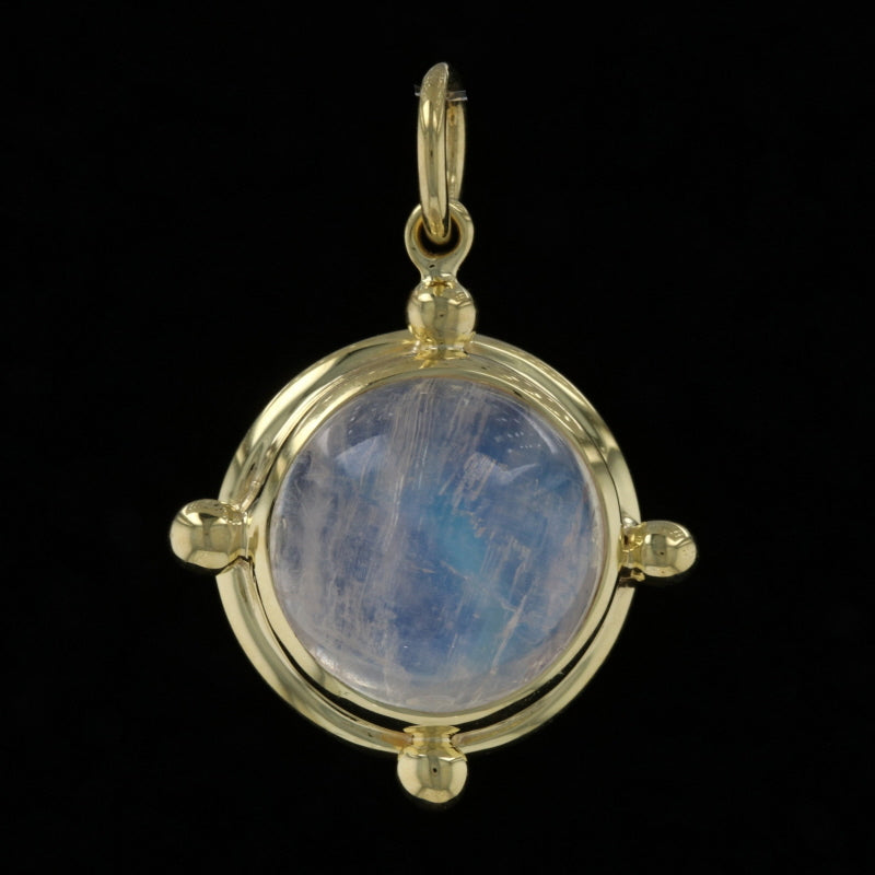 6.10ct Moonstone Pendant Yellow Gold