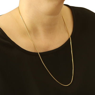 Box Chain Necklace Yellow Gold