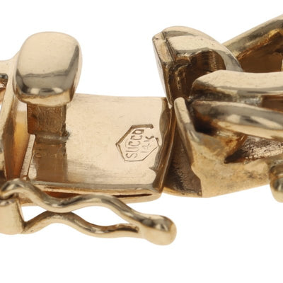Women's Double Curb Bracelet Yellow Gold