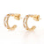 .17ctw Cultured Freshwater Pearl and Diamond Earrings Yellow Gold