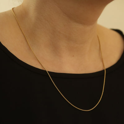 Popcorn Chain Necklace Yellow Gold