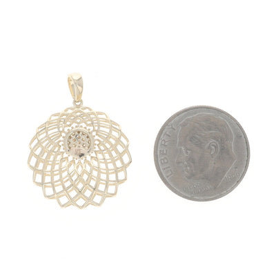 .13ctw Diamond Pendant Yellow Gold