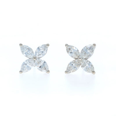 1.28ctw Diamond Earrings White Gold